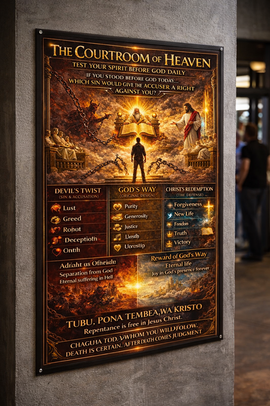 Courtroom of Heaven Canvas | Religious Wall Art, Christian Poster