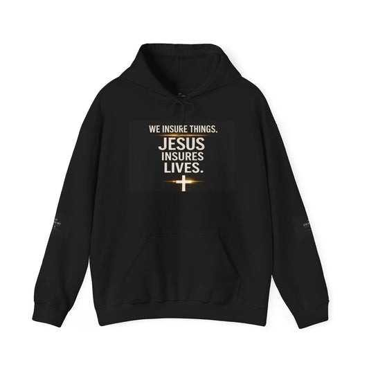 Jesus Insures Lives hoodie | Christian faith sweatshirt, be good back print