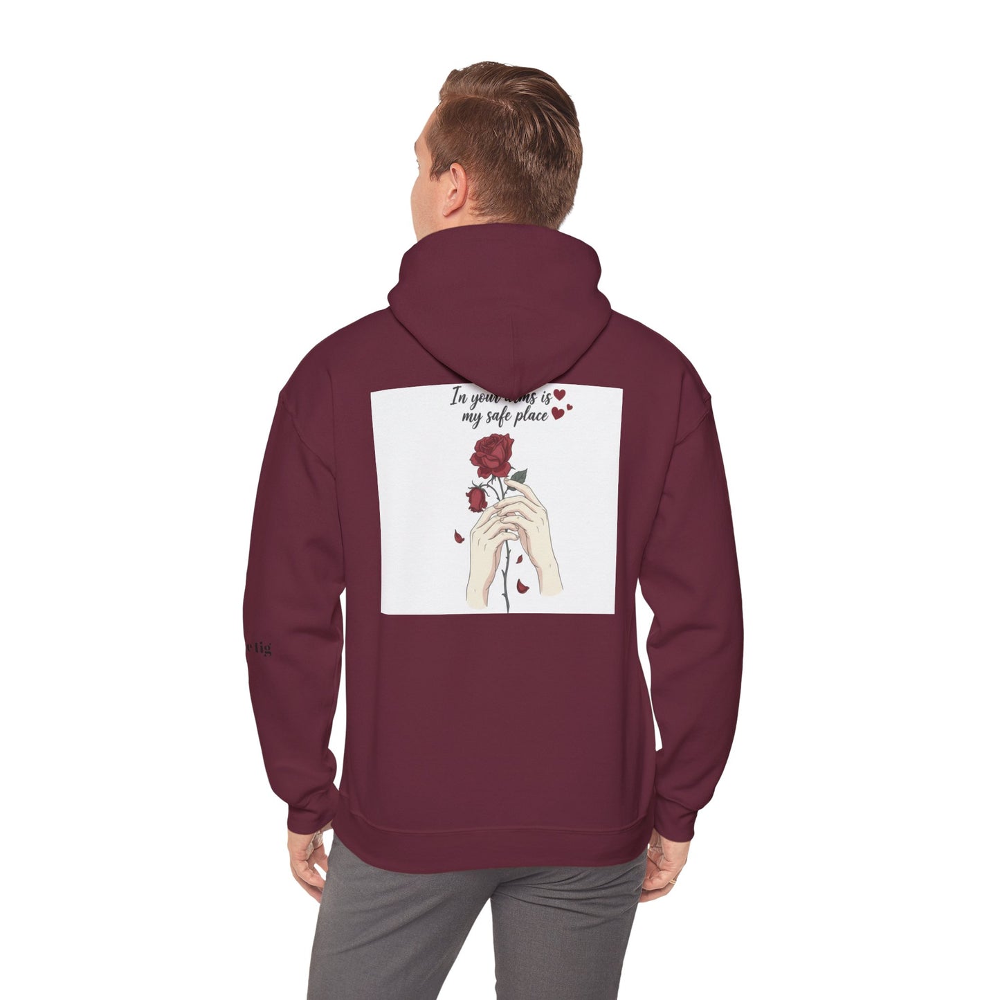 Cozy Bird Nest Hoodie — "Home Is My Safe Place" Comfort Sweatshirt