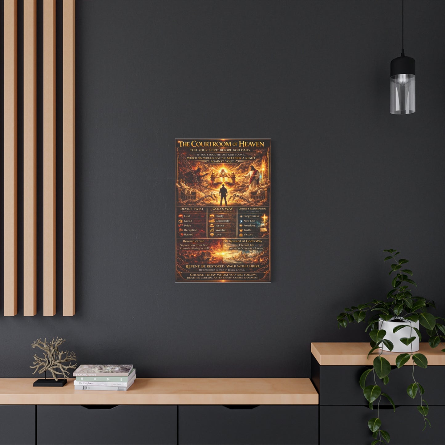 Courtroom of Heaven Canvas | Religious Wall Art, Christian Poster