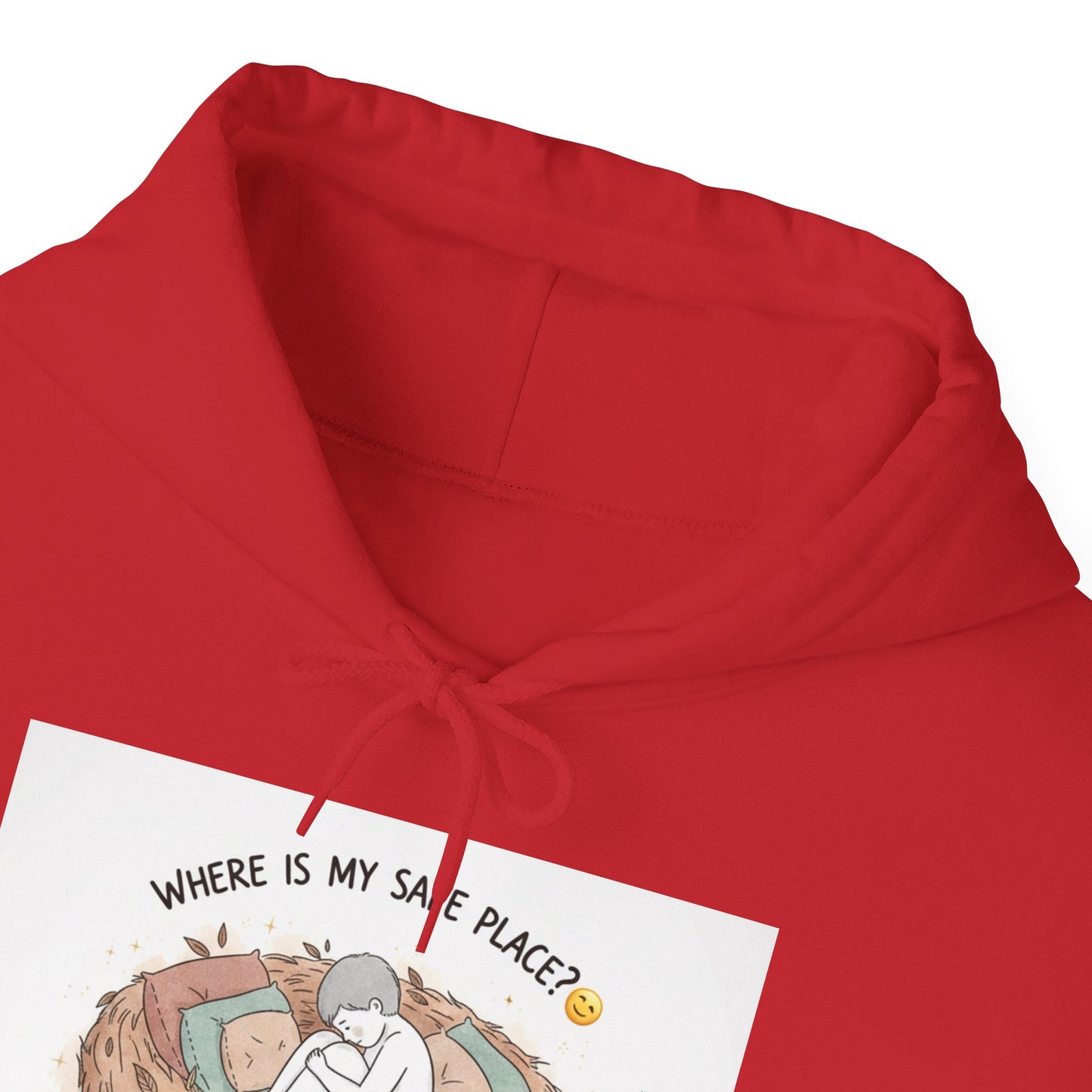 Cozy Bird Nest Hoodie — "Home Is My Safe Place" Comfort Sweatshirt