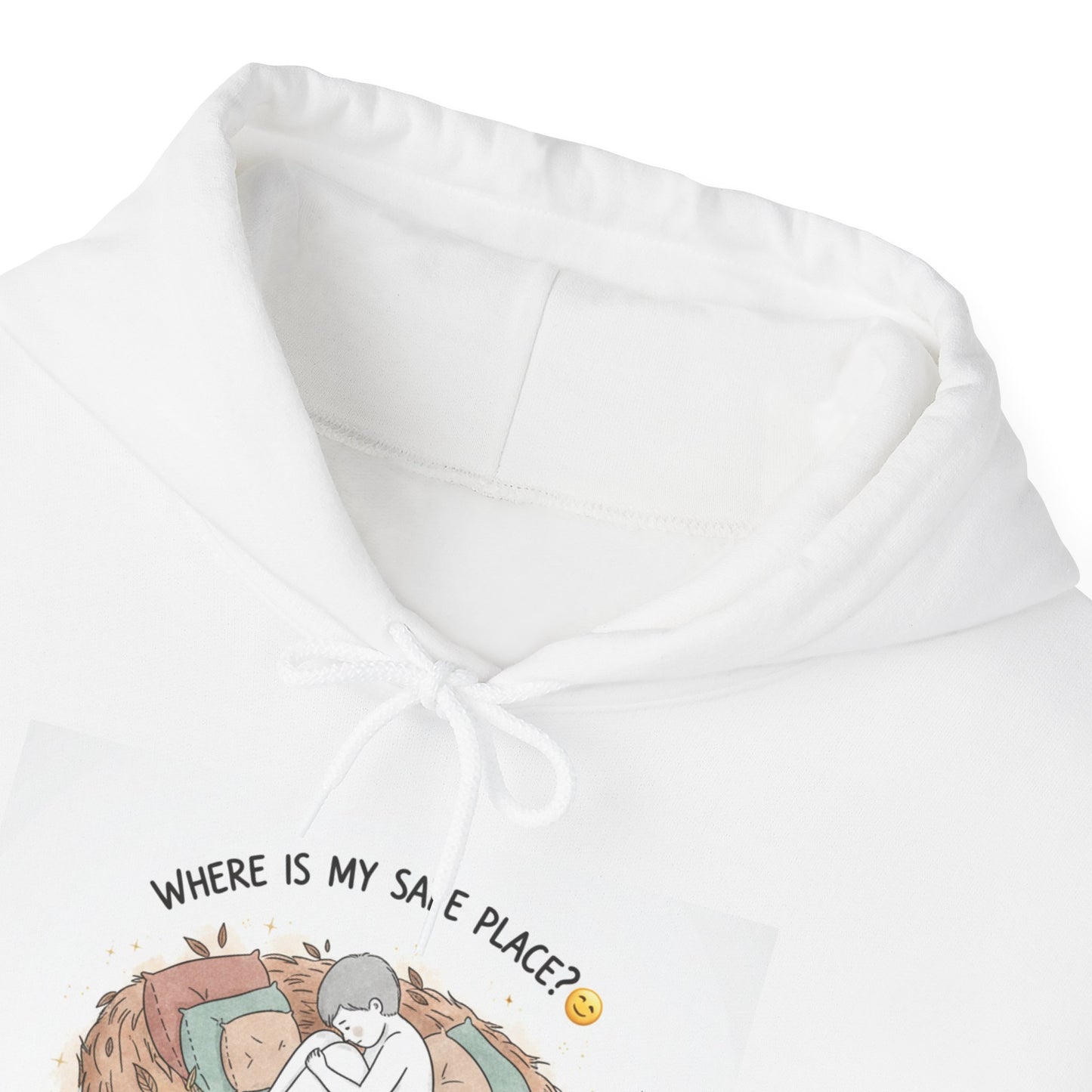 Cozy Bird Nest Hoodie — "Home Is My Safe Place" Comfort Sweatshirt