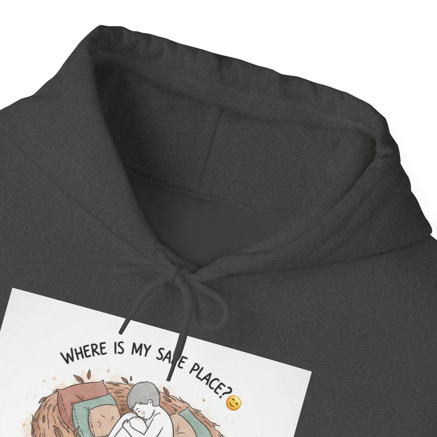 Cozy Bird Nest Hoodie — "Home Is My Safe Place" Comfort Sweatshirt