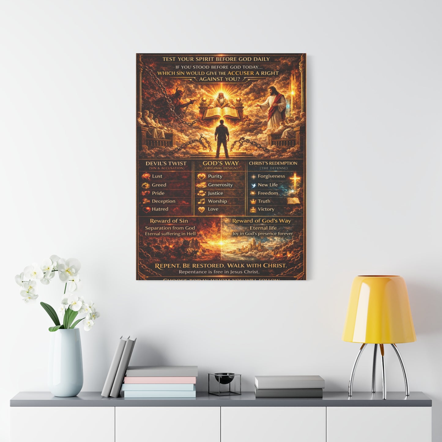 Courtroom of Heaven Canvas | Religious Wall Art, Christian Poster