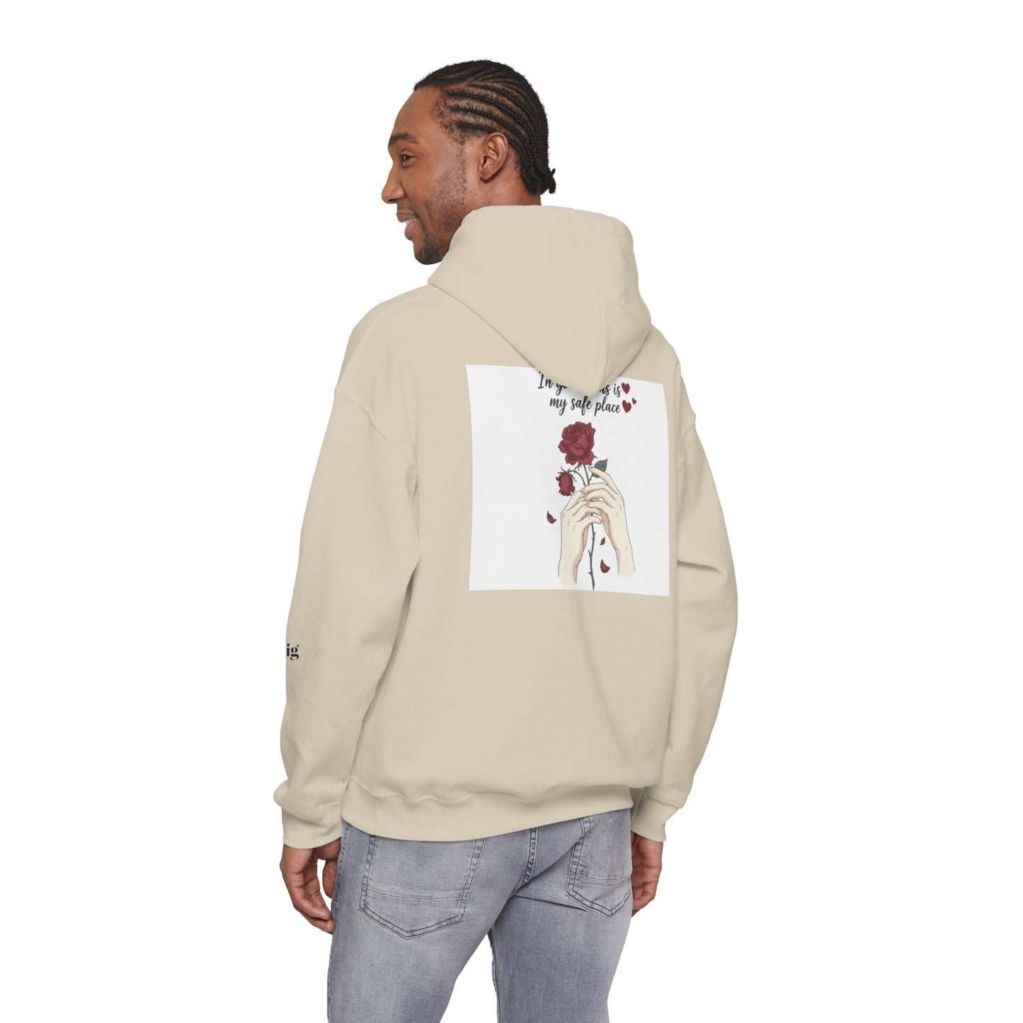 Cozy Bird Nest Hoodie — "Home Is My Safe Place" Comfort Sweatshirt