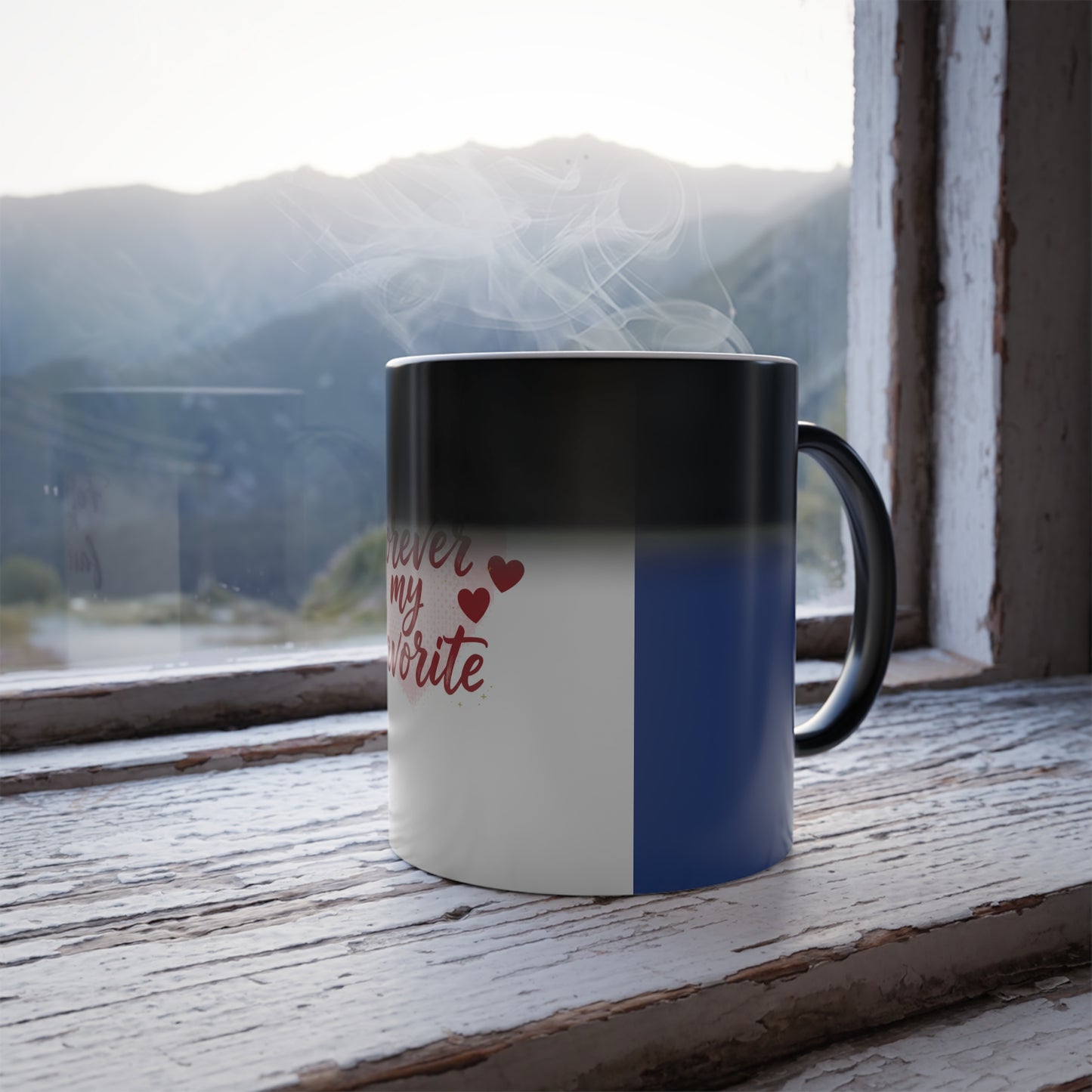 Color-Changing Mug - "Forever My Favorite" Heart Design, 11oz