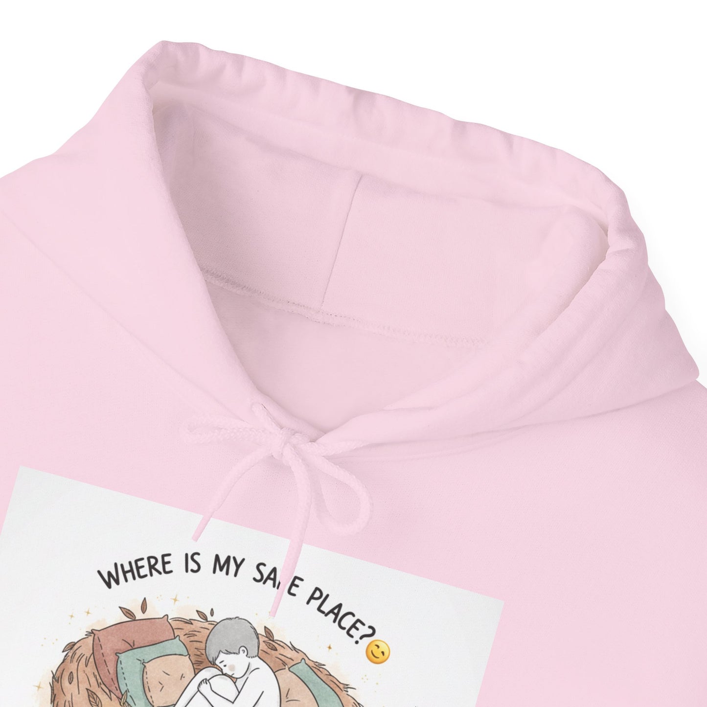 Cozy Bird Nest Hoodie — "Home Is My Safe Place" Comfort Sweatshirt