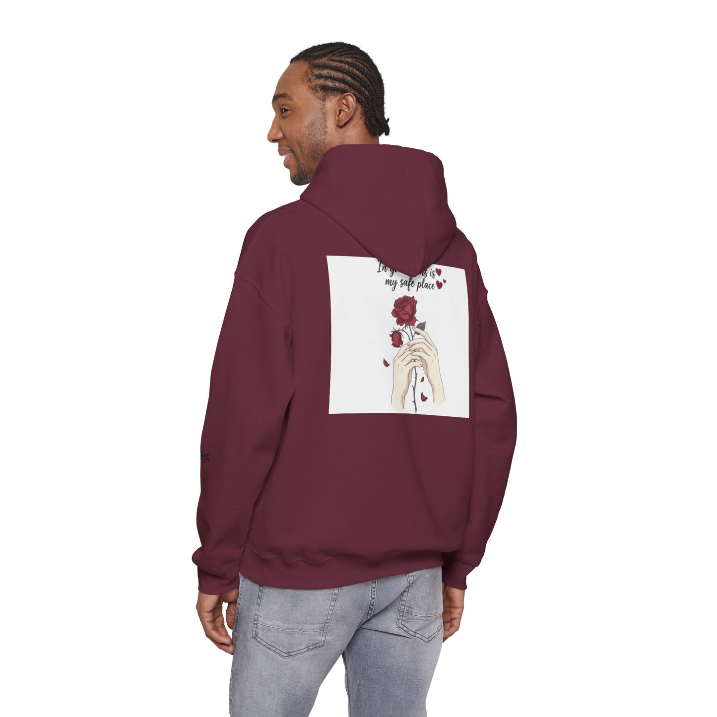 Cozy Bird Nest Hoodie — "Home Is My Safe Place" Comfort Sweatshirt
