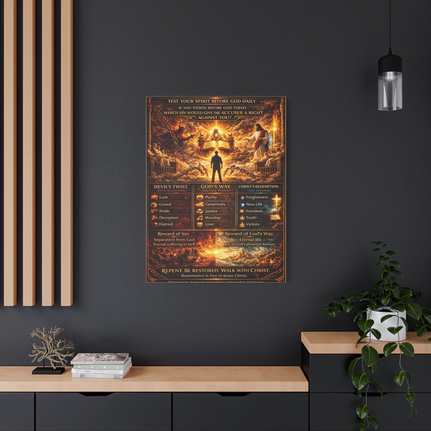 Courtroom of Heaven Canvas | Religious Wall Art, Christian Poster