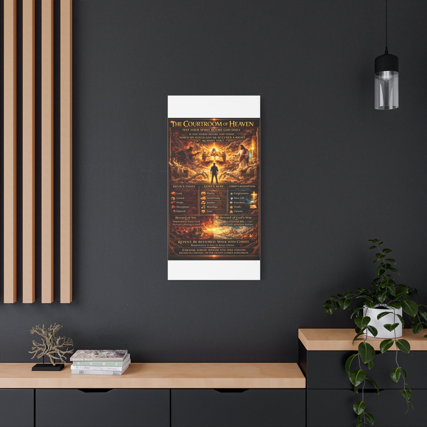 Courtroom of Heaven Canvas | Religious Wall Art, Christian Poster